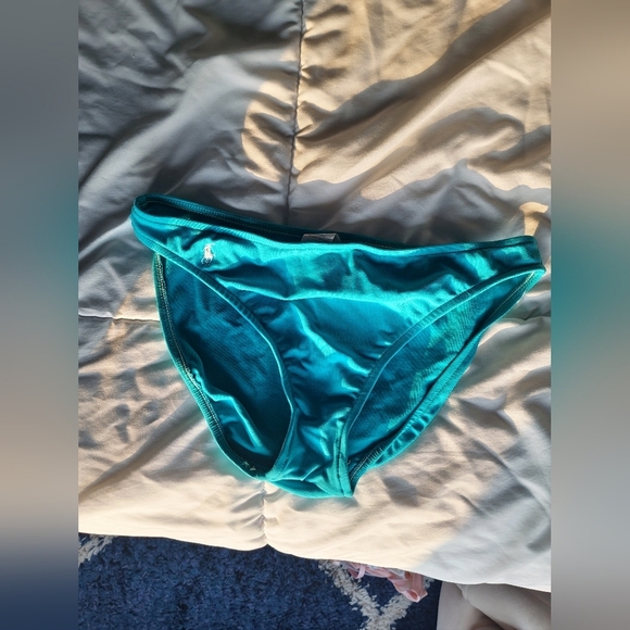 Ralph Lauren Women's Teal Bikini Bottom POLO Pony Player - NWT Size M - Picture 9 of 14